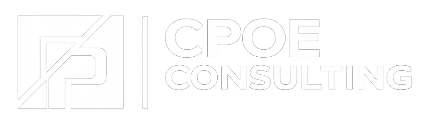 CPOE Consulting White Logo